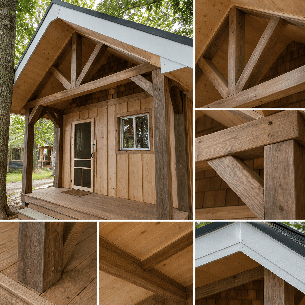Timber Porch — Post-and-beam entry